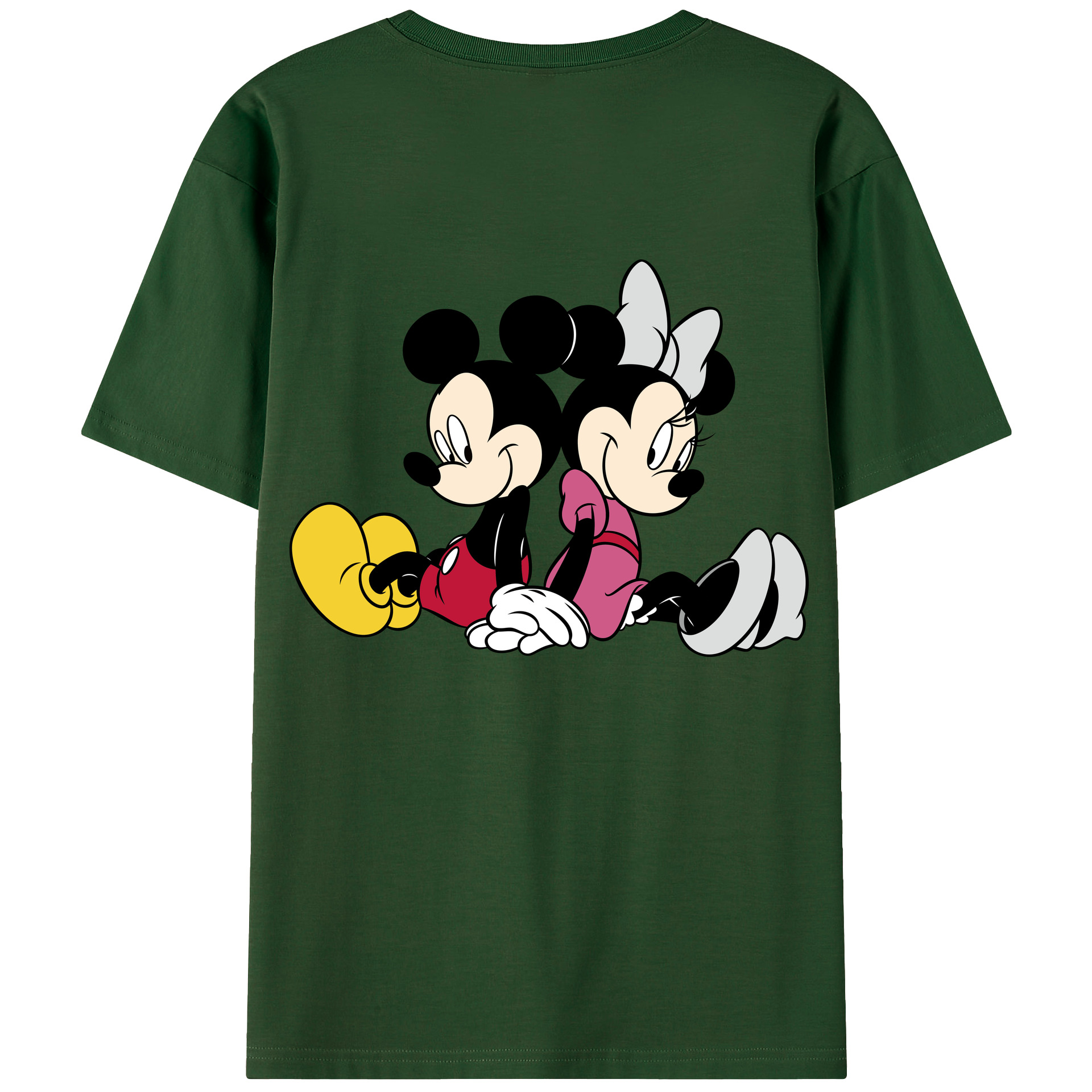 （画像用） ミッキーマウス Mickey Mouse 綿100％半袖Tシャツ（背面プリント）